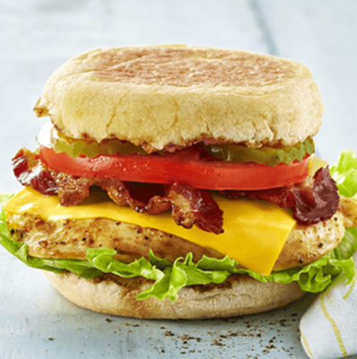 Biscuitville Grilled Chicken Club on a English Muffin